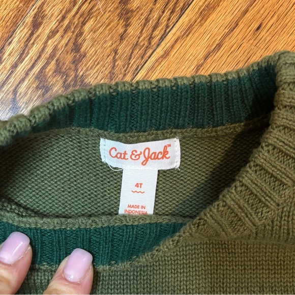 NWOT Toddler Boys' Alligator Sweater - Cat & Jack. 4T, green - Picture 4 of 4